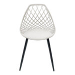 Suan pp chair in white shade and black metal leg 56x49x82cm - Слика 2