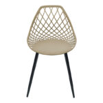 Suan pp chair in cappuccino shade and black metal leg 56x49x82cm - Слика 2