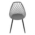 Suan pp chair in charcoal shade and black metal leg 56x49x82cm - Слика 4