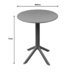 Merkon pp table in anthracite shade D60x75cm - Image 4