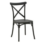 Crossie chair pp in dark grey shade 38x46.5x82cm