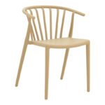 Zelma pp armchair in light cappucino color 55x53x73cm