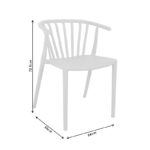 Zelma pp armchair in white shade 55x53x73cm - Слика 5
