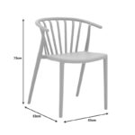 Zelma pp armchair in white shade 55x53x73cm - Слика 6