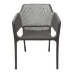 Oviez pp armchair in anthracite shade 59x58x79cm - Image 4