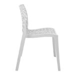 Hush stackable pp chair in white color 50x57x81cm - Image 3