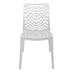 Hush stackable pp chair in white color 50x57x81cm - Image 4