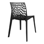 Hush stackable pp chair in black color 50x57x81cm - Image 2