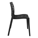 Hush stackable pp chair in black color 50x57x81cm - Image 3
