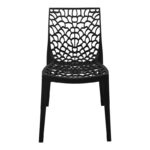 Hush stackable pp chair in black color 50x57x81cm - Image 4