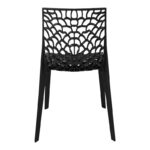 Hush stackable pp chair in black color 50x57x81cm - Image 5