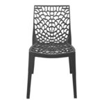 Hush stackable  pp chair in dark grey color 50x57x81cm - Image 4