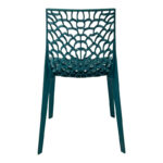 Hush stackable pp chair in blue color 50x57x81cm - Image 5