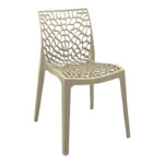 Hush stackable pp chair in cappuccino color 50x57x81cm