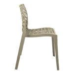 Hush stackable pp chair in cappuccino color 50x57x81cm - Image 3