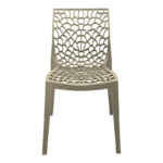 Hush stackable pp chair in cappuccino color 50x57x81cm - Image 4