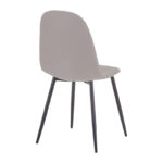 Chair Bella light grey fabric-black metal leg 43x52x88cm - Image 2