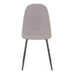 Chair Bella light grey fabric-black metal leg 43x52x88cm - Image 4