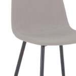 Chair Bella light grey fabric-black metal leg 43x52x88cm - Image 5