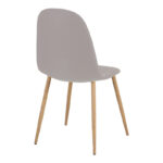 Chair Bella light grey fabric-natural metal leg 43x52x88cm - Слика 2