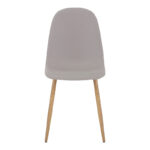 Chair Bella light grey fabric-natural metal leg 43x52x88cm - Слика 4
