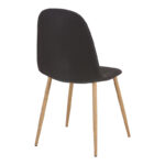 Chair Bella antracite fabric-natural metal leg 43x52x88cm - Image 2