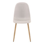 Chair Bella light grey-beige fabric-natural metal leg 43x52x88cm - Image 4