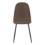 Chair Bella brown fabric-black metal leg 43x52x88cm - Слика 4
