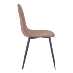 Chair Bella rotten apple velvet fabricc-black metal leg 43x52x88cm - Image 3