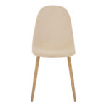 Chair Bella beige velvet fabric-natural metal leg 43x52x88cm - Image 5
