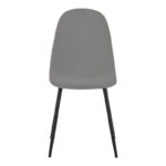 Chair Bella light grey velvet-black metal leg 43x52x88cm - Image 4