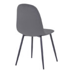 Chair Bella dark grey velvet-black metal leg 43x52x88cm - Слика 2