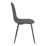 Chair Bella dark grey velvet-black metal leg 43x52x88cm - Слика 3