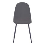 Chair Bella dark grey velvet-black metal leg 43x52x88cm - Слика 4