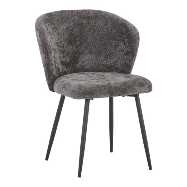 Стол Карг кафеава ткаенина-ногарка црна метална 57x62x80 см