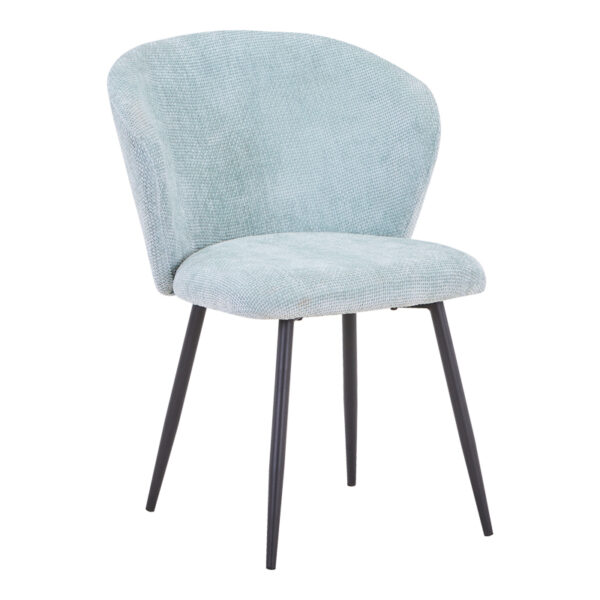 Карг стол сиел ткаенина со ногарки црна метална 57x62x80 см