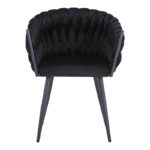 Vivian armchair black velvet-leg black metal 61x55x80cm - Image 4