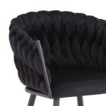 Vivian armchair black velvet-leg black metal 61x55x80cm - Image 5