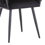 Vivian armchair black velvet-leg black metal 61x55x80cm - Image 6