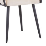 Vivian armchair beige velvet-leg black metal 61x55x80cm - Слика 6