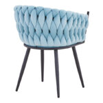 Vivian armchair siel velvet-leg black metal 61x55x80cm - Слика 2