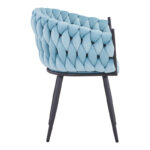 Vivian armchair siel velvet-leg black metal 61x55x80cm - Слика 3