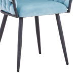 Vivian armchair siel velvet-leg black metal 61x55x80cm - Слика 6