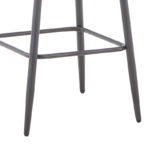 Vivian bar stool black velvet-leg black metal 57x50x100cm - Слика 6