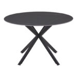 Stoyen table black marble ceramic-black metal D120x75cm - Слика 2