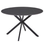Stoyen table black marble ceramic-black metal D120x75cm
