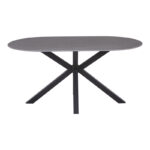 Makrey table gray marble ceramic-black metal 160x90x75cm - Слика 2