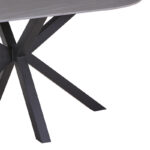 Makrey table gray marble ceramic-black metal 160x90x75cm - Слика 5