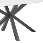 Makrey table white marble ceramic-black metal 160x90x75cm - Слика 5