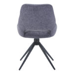 Luciano I swivel chair in anthracite fabric-metal leg black 52.5x54x85cm - Image 4